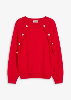 bonprix bonprix Jersey de punto fino de mezcla de viscosa fluida Rojo salsa Clearance
