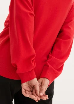 bonprix bonprix Jersey de punto fino de mezcla de viscosa fluida Rojo salsa Clearance