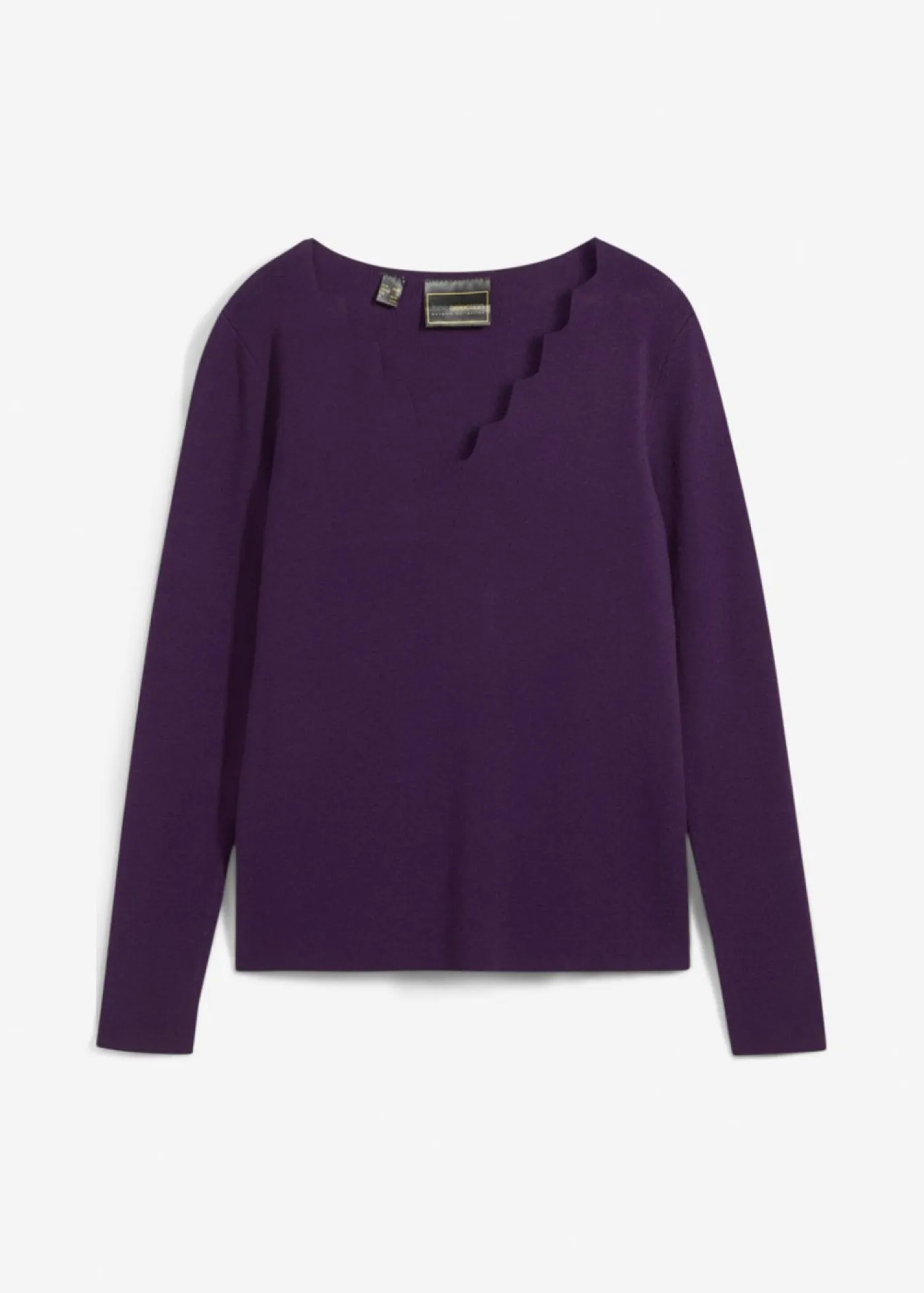 bonprix bonprix Jersey de punto fino de una suave mezcla de viscosa Lila oscuro Clearance