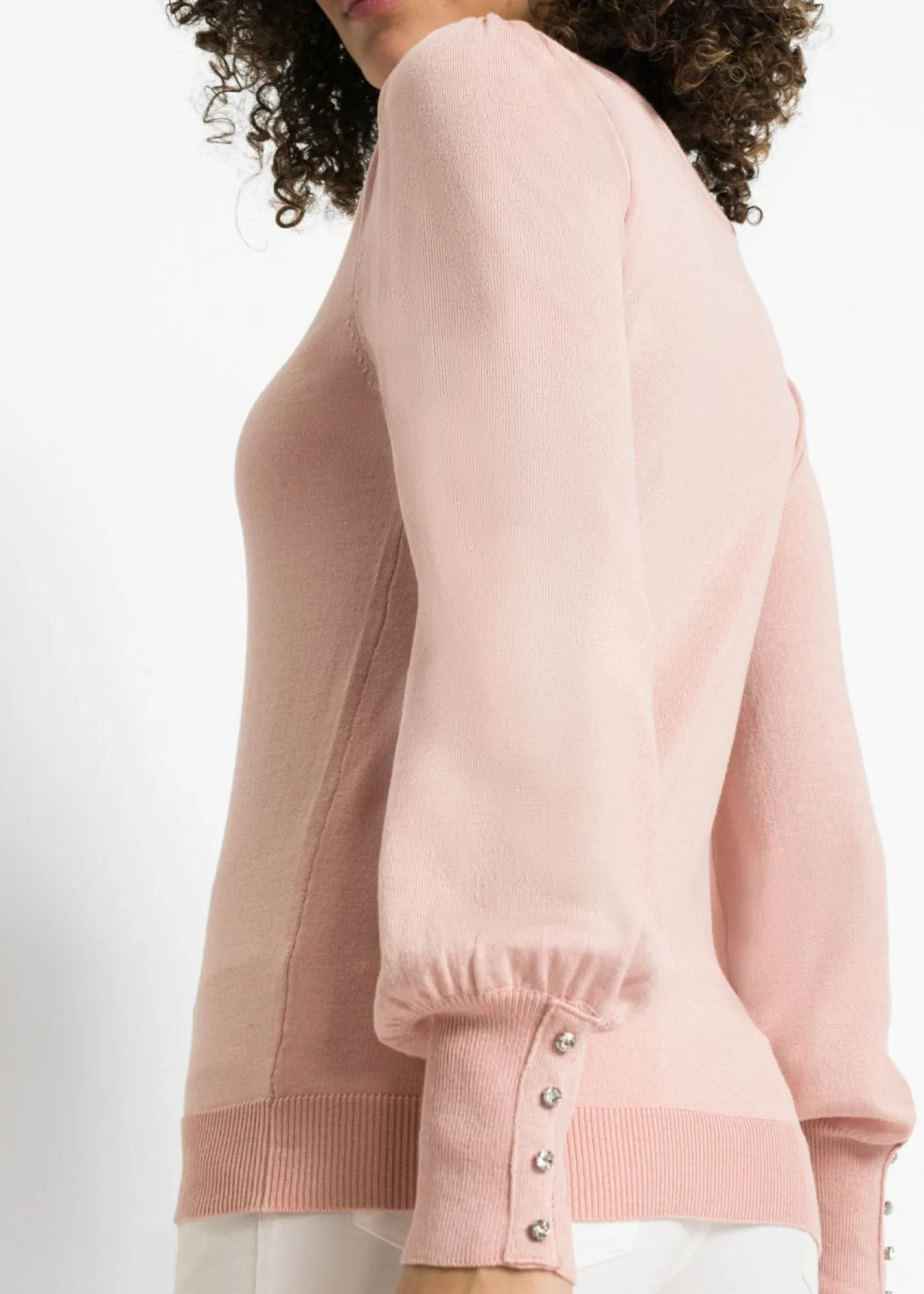 bonprix bonprix Jersey de punto fino en mezcla de viscosa rosa viejo Discount