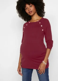 bonprix bonprix Jersey de punto fino para premamá y lactancia 2 en 1 Granate Sale