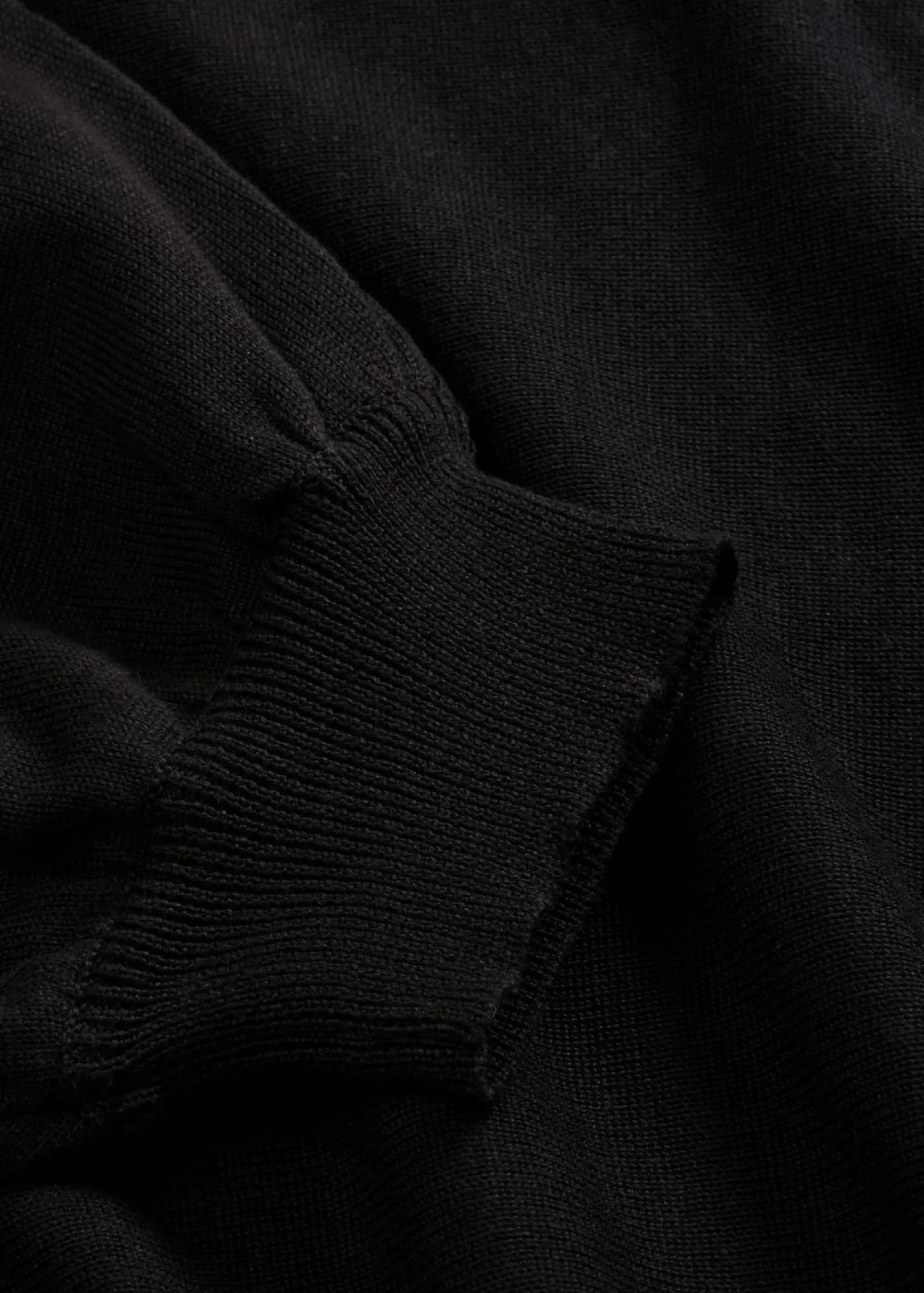 bonprix bonprix Jersey de punto fino y mezcla de algodón Negro Clearance