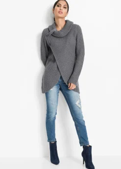 bonprix bonprix Jersey de punto grueso Gris oscuro jaspeado Hot