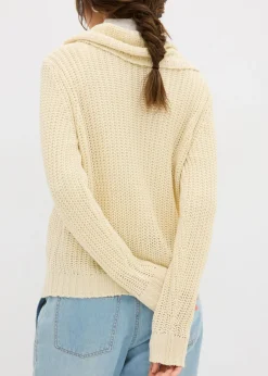 bonprix bonprix Jersey de punto grueso Crudo Sale