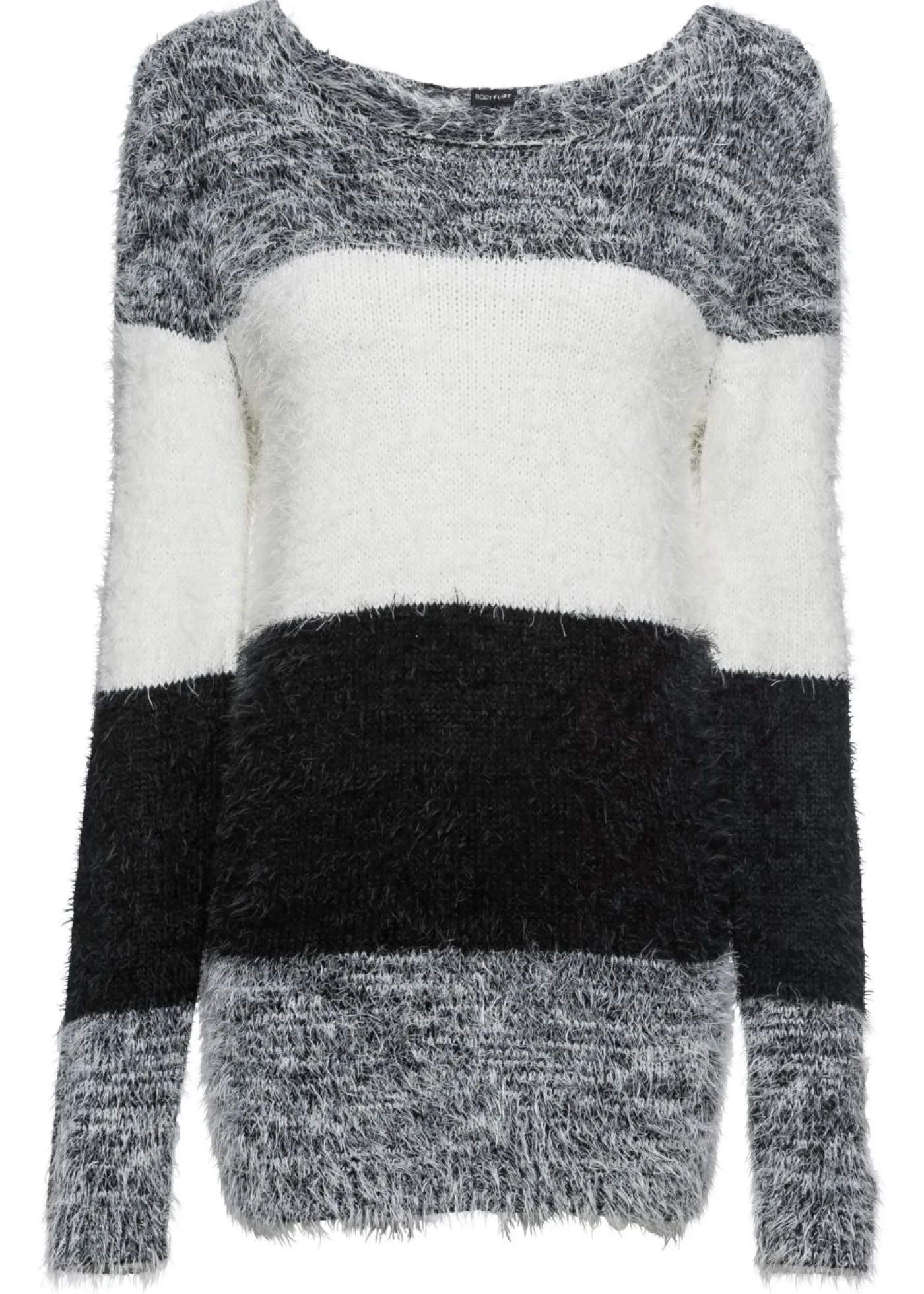 bonprix bonprix Jersey de punto grueso Negro-blanco con rayas Outlet