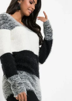 bonprix bonprix Jersey de punto grueso Negro-blanco con rayas Outlet