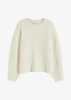 bonprix bonprix Jersey de punto grueso Blanco lana Discount