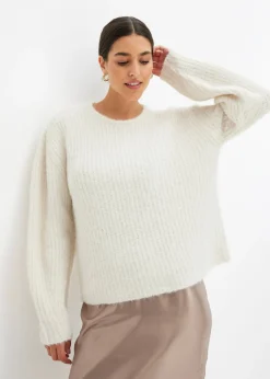 bonprix bonprix Jersey de punto grueso Blanco lana Discount