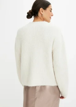 bonprix bonprix Jersey de punto grueso Blanco lana Discount