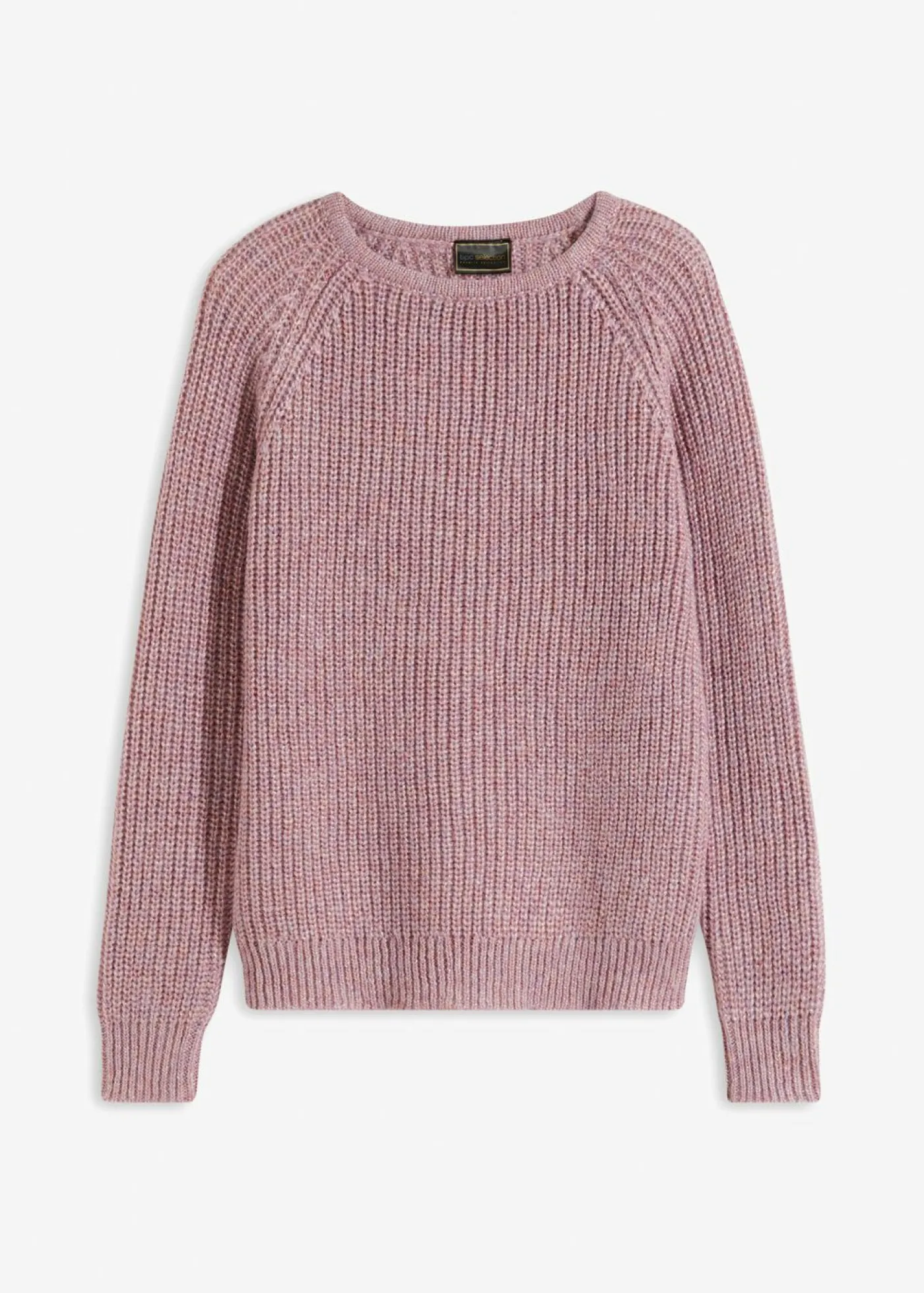 bonprix bonprix Jersey de punto grueso con hilo brillante Rosa ceniza Discount
