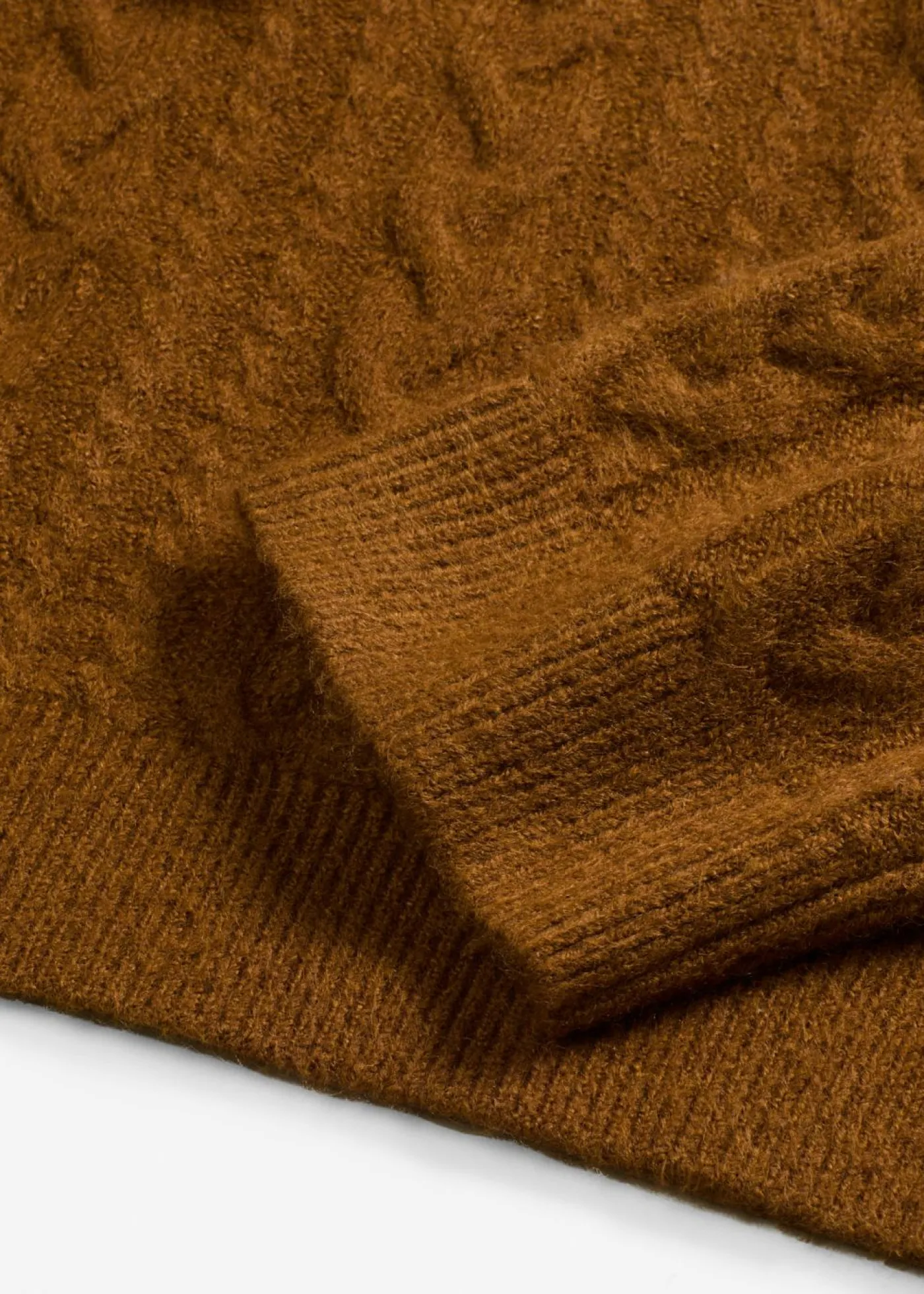 bonprix bonprix Jersey de punto grueso con capucha Marrón coñac Clearance