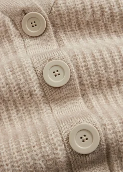 bonprix bonprix Jersey de punto grueso de canalé con efecto brillante masilla New