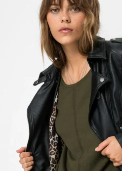 bonprix bonprix Jersey de punto oversize en mezcla de viscosa Verde oliva oscuro