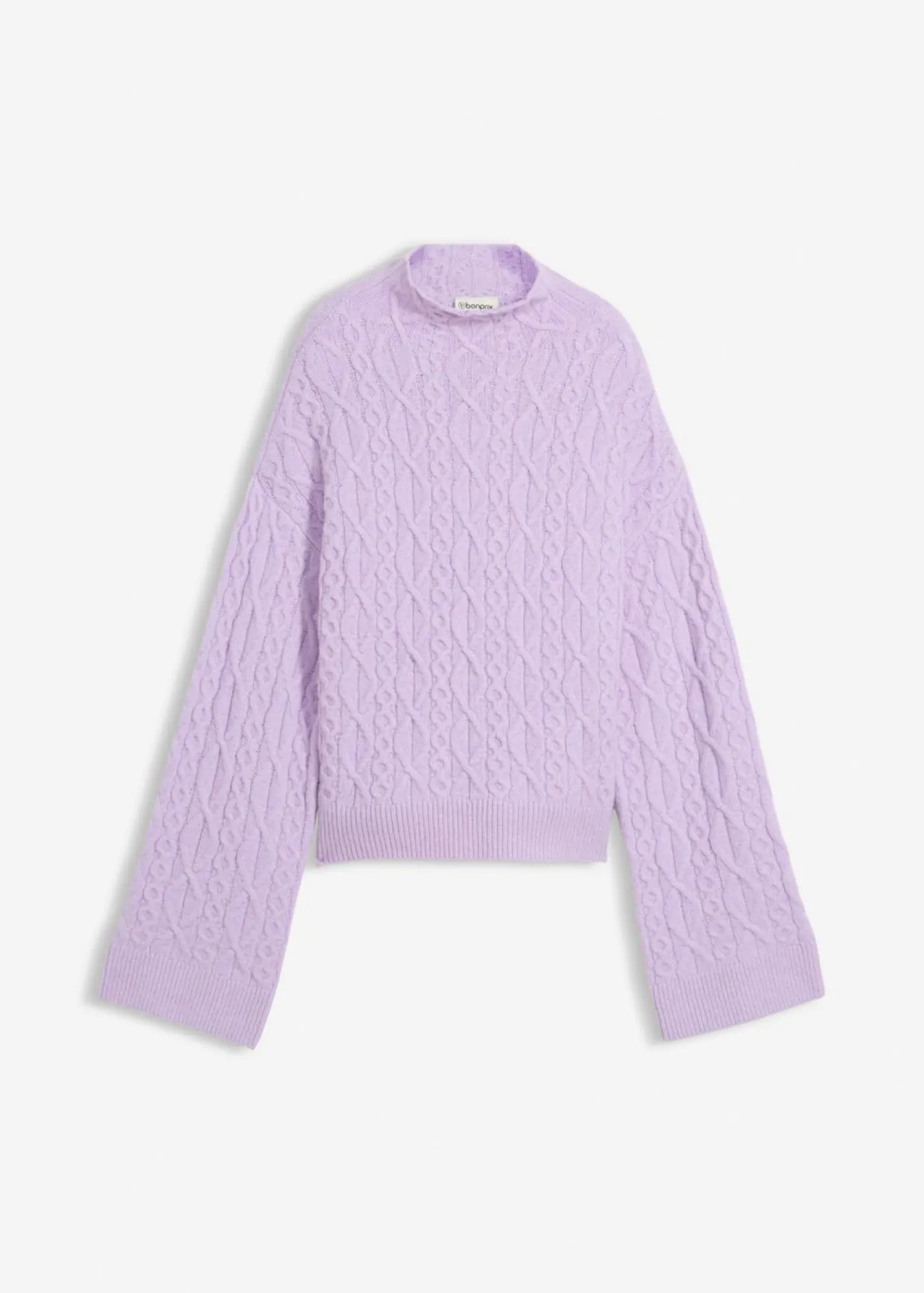 bonprix bonprix Jersey de punto trenzado lila pastel moteado New