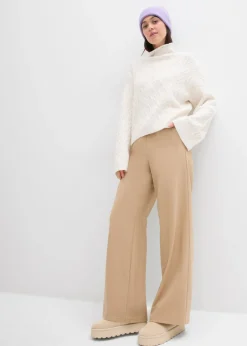 bonprix bonprix Jersey de punto trenzado blanco perla moteado Sale