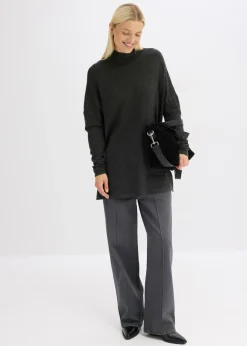 bonprix bonprix Jersey de suave mezcla de viscosa antracita jaspeado moteado Clearance