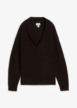 bonprix bonprix Jersey en cálida mezcla de alpaca Marrón oscuro Best