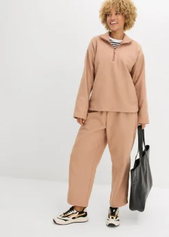 bonprix bonprix Jersey holgado con aspecto de lana marrón moteado New