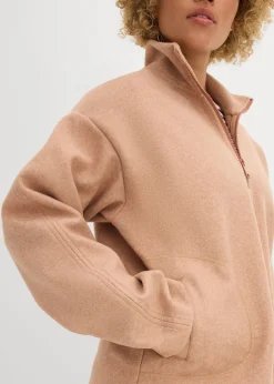 bonprix bonprix Jersey holgado con aspecto de lana marrón moteado New