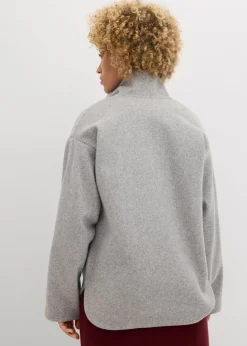bonprix bonprix Jersey holgado con aspecto de lana Gris sombra moteado Hot