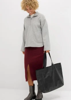 bonprix bonprix Jersey holgado con aspecto de lana Gris sombra moteado Hot
