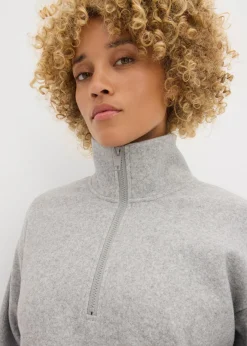 bonprix bonprix Jersey holgado con aspecto de lana Gris sombra moteado Hot