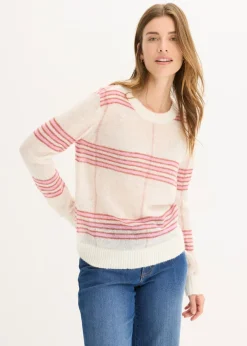 bonprix bonprix Jersey holgado con contenido de lana y alpaca blanco lana a cuadros Discount