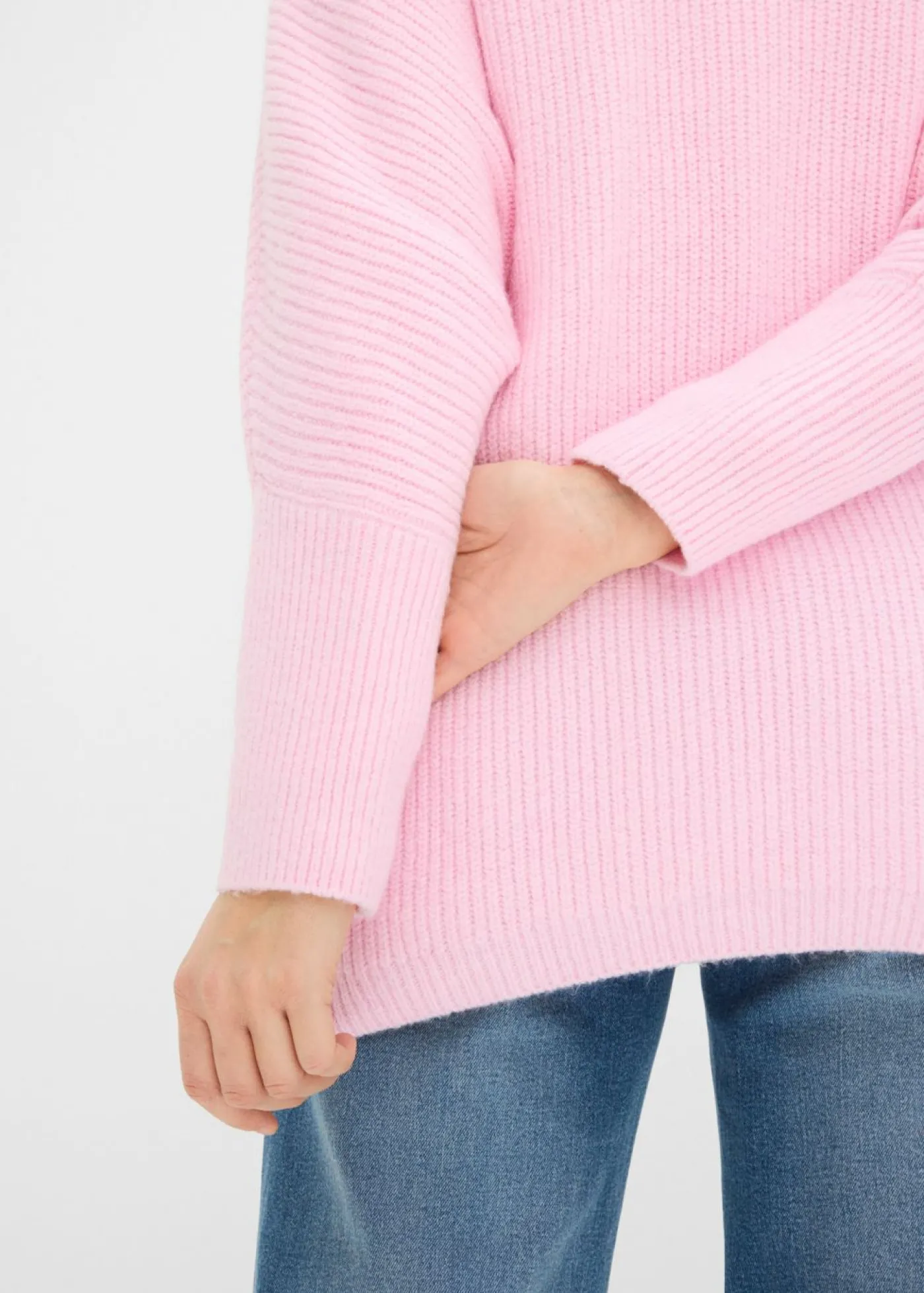 bonprix bonprix Jersey holgado con cuello tipo polo rosa cristal New