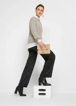 bonprix bonprix Jersey holgado con patrón trenzado beige moteado Online