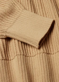 bonprix bonprix Jersey holgado de algodón puro Café con leche Clearance