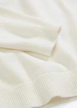 bonprix bonprix Jersey holgado de algodón puro Blanco lana Online