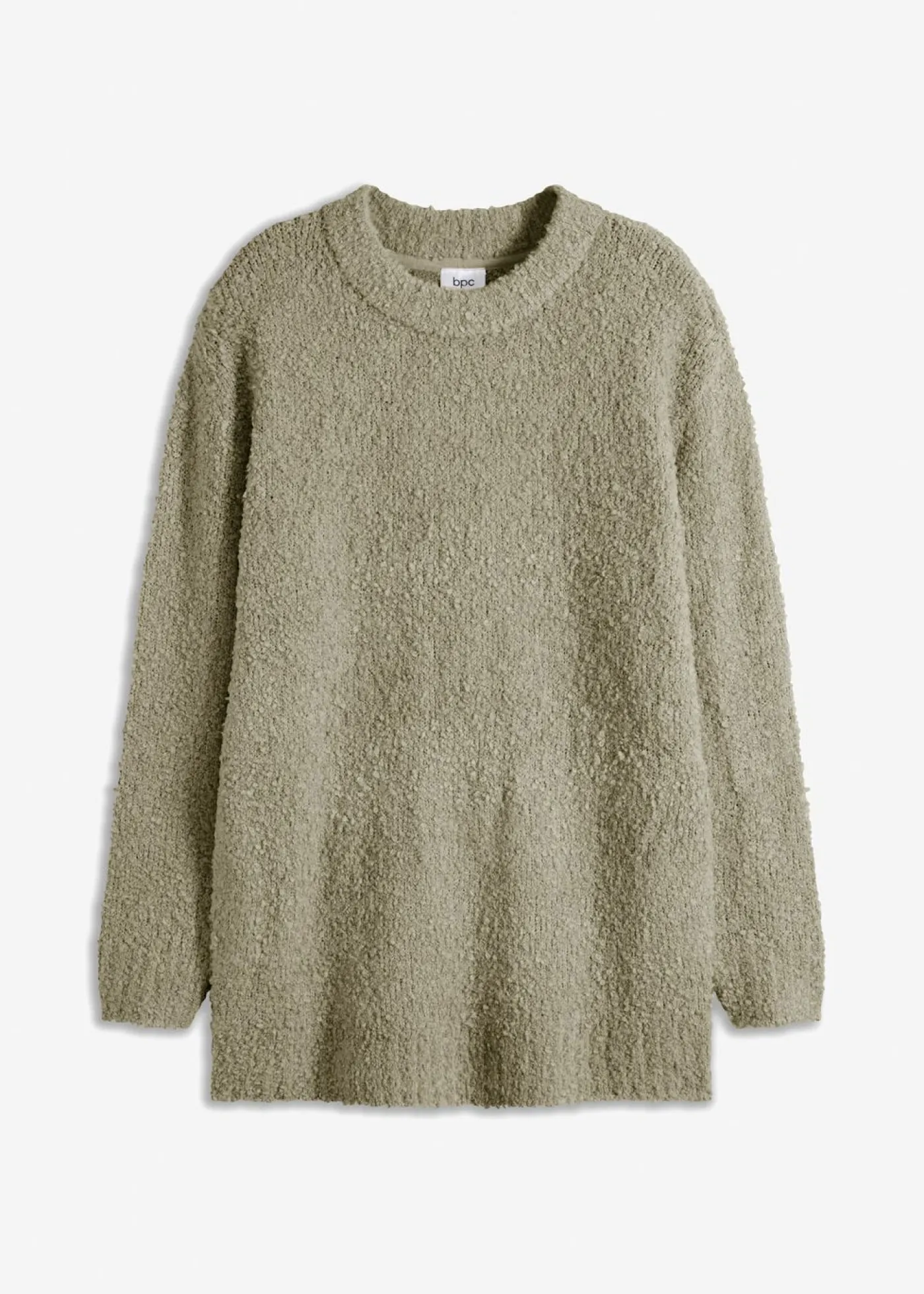 bonprix bonprix Jersey holgado de hilo suave Verde alga