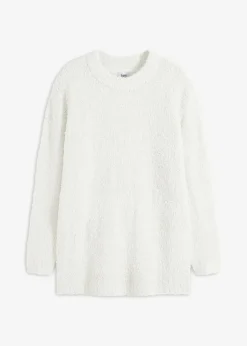 bonprix bonprix Jersey holgado de hilo suave Blanco lana