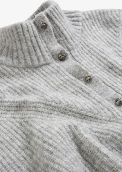 bonprix bonprix Jersey holgado de lana con alpaca Gris claro moteado New