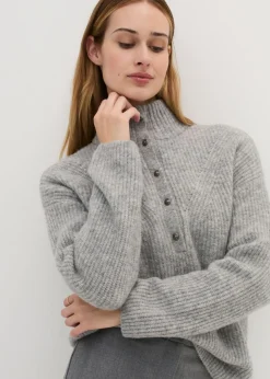 bonprix bonprix Jersey holgado de lana con alpaca Gris claro moteado New