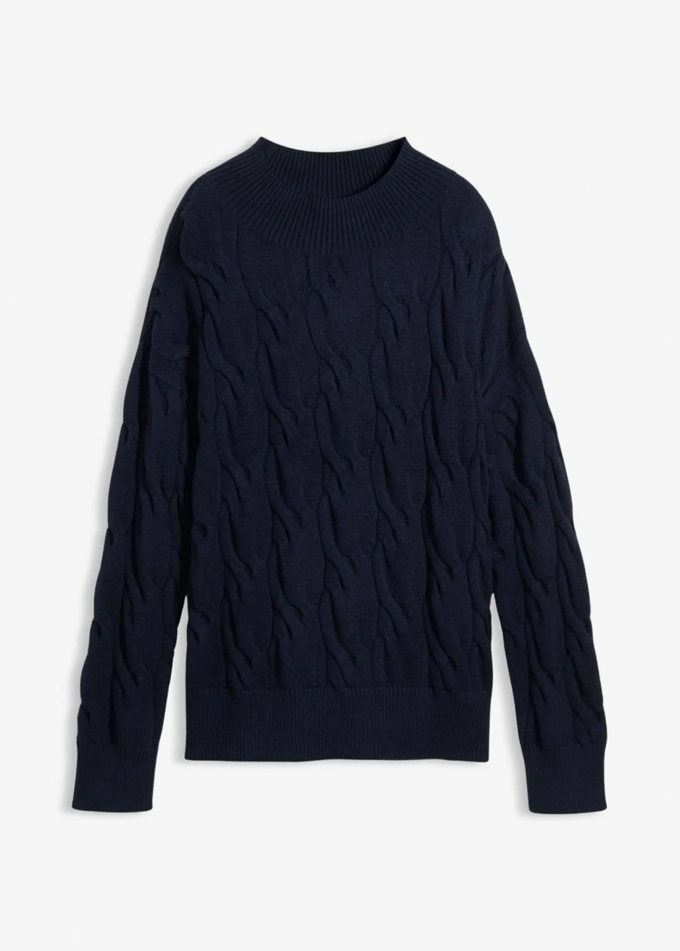bonprix bonprix Jersey holgado de mezcla de viscosa suave Azul marino Clearance