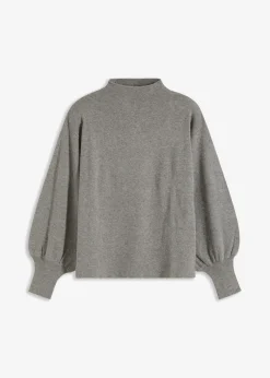 bonprix BODYFLIRT Jersey holgado de mezcla de viscosa Gris jaspeado Clearance