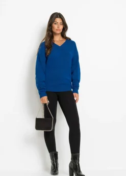 bonprix bonprix Jersey holgado de punto Azul ártico jaspeado Discount