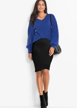 bonprix bonprix Jersey holgado de punto Azul ártico jaspeado Discount