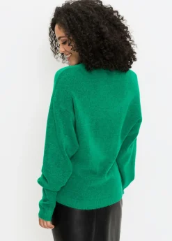 bonprix bonprix Jersey holgado de punto Verde menta jaspeado Sale