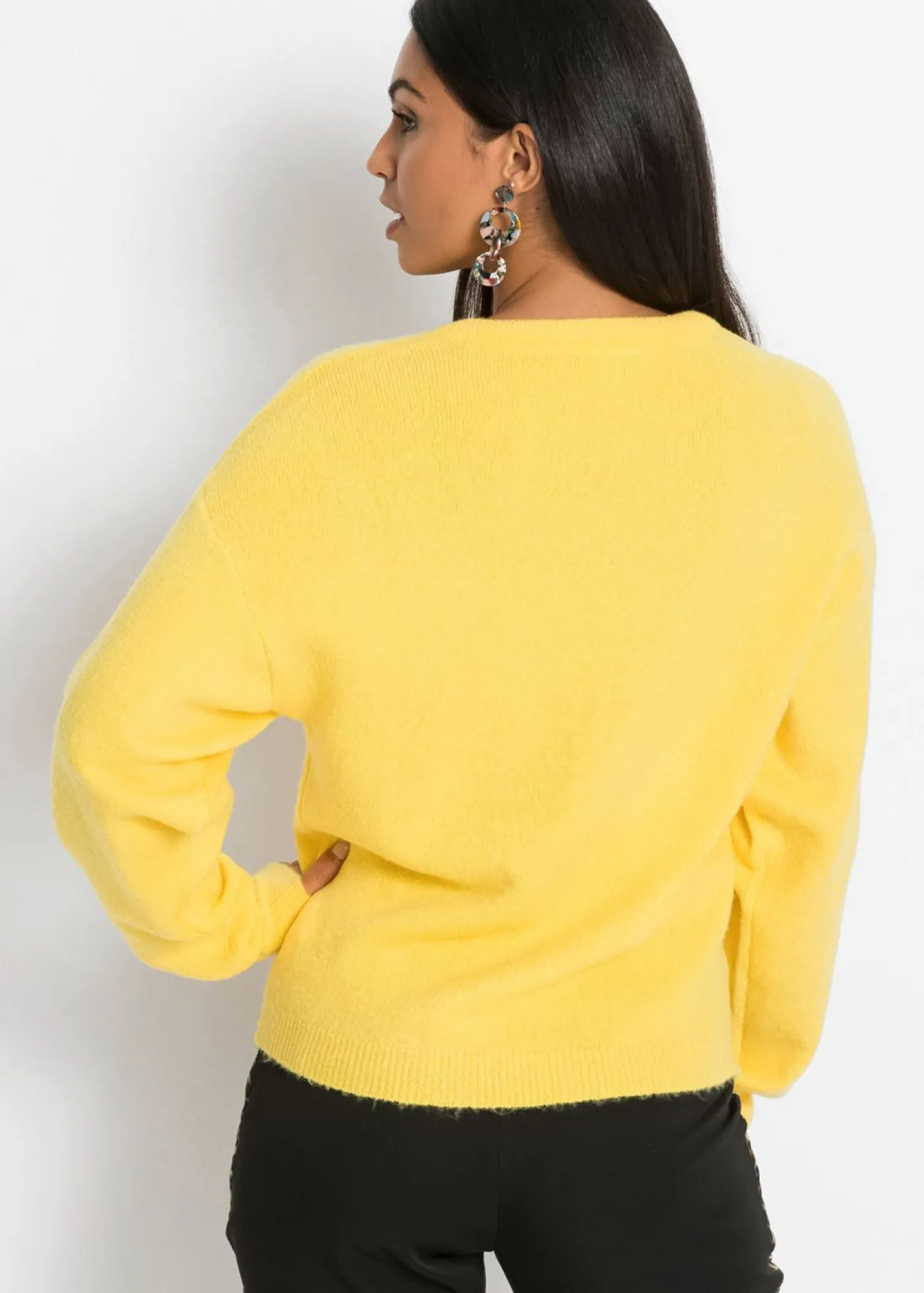 bonprix bonprix Jersey holgado de punto Amarillo maíz Clearance