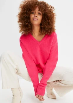 bonprix bonprix Jersey holgado de punto Rosa oscuro Outlet