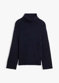 bonprix bonprix Jersey holgado de punto grueso Azul marino New