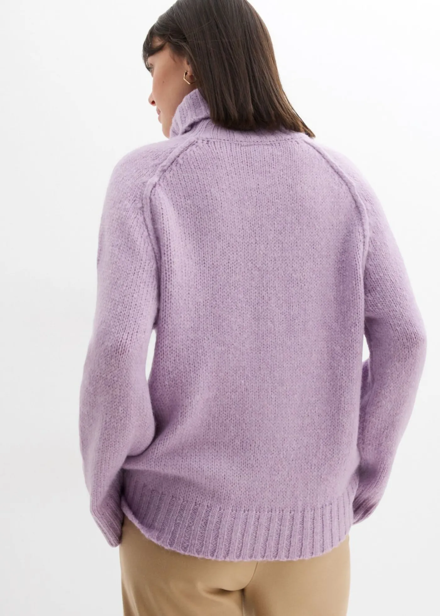 bonprix bonprix Jersey holgado de punto grueso lila pastel Clearance
