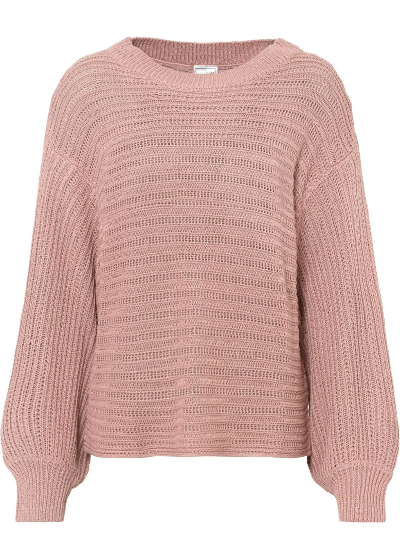 bonprix bonprix Jersey holgado de punto troquelado Rosa vintage