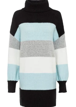 bonprix bonprix Jersey largo Negro-azul niebla de rayas Online
