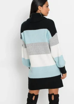 bonprix bonprix Jersey largo Negro-azul niebla de rayas Online