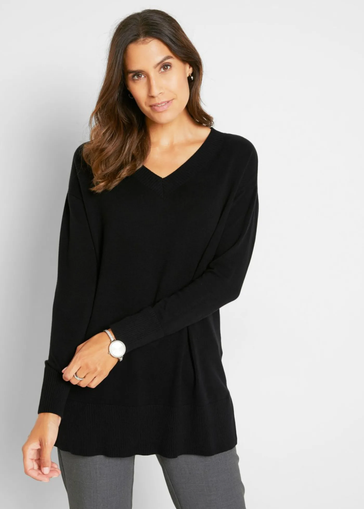 bonprix bonprix Jersey largo Negro Hot