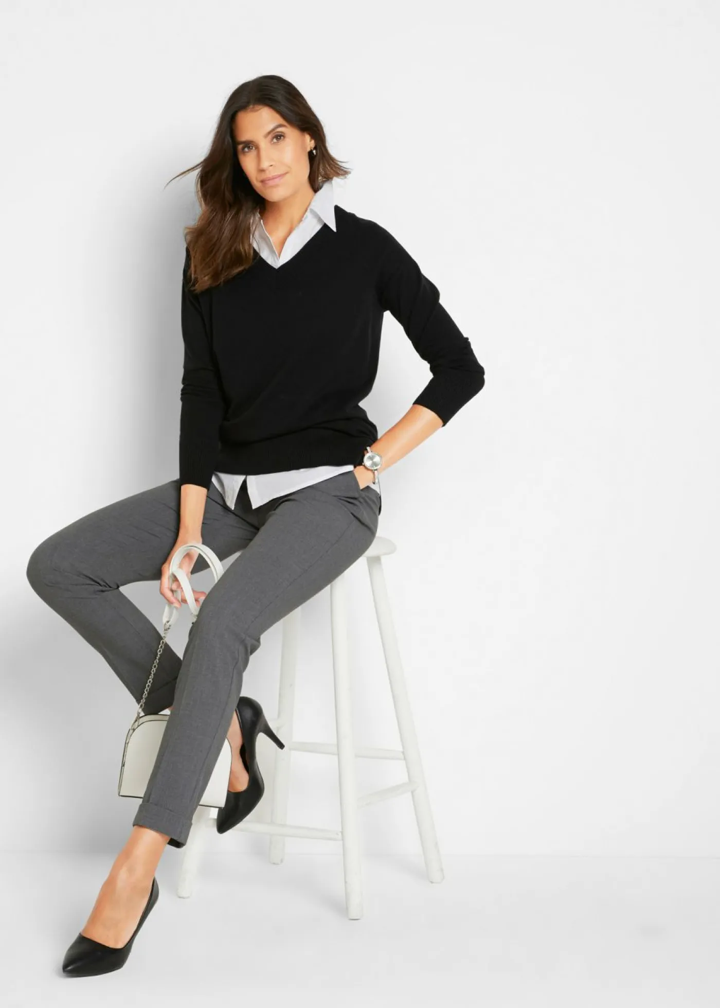 bonprix bonprix Jersey largo Negro Hot