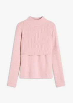 bonprix bonprix Jersey largo rosa ceniza-rosa pálido Online